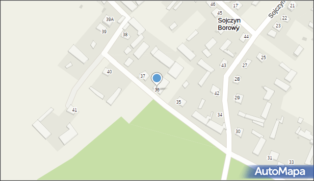 Sojczyn Borowy, Sojczyn Borowy, 36, mapa Sojczyn Borowy