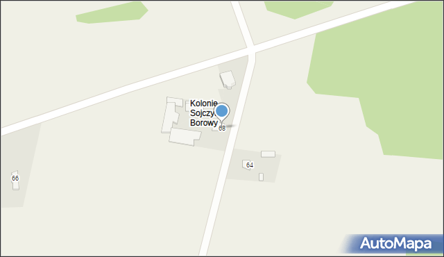 Sojczyn Borowy, Sojczyn Borowy, 68, mapa Sojczyn Borowy