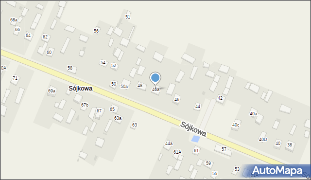 Sójkowa, Sójkowa, 46a, mapa Sójkowa