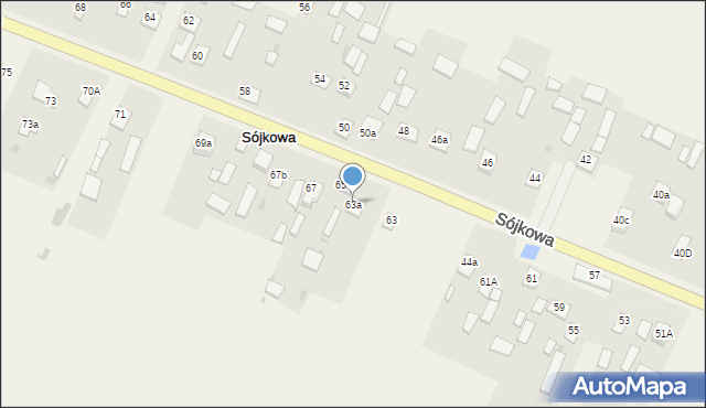 Sójkowa, Sójkowa, 63a, mapa Sójkowa