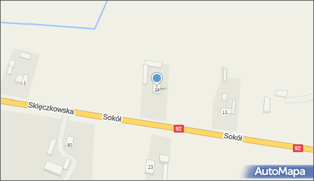 Sokół, Sokół, 14, mapa Sokół