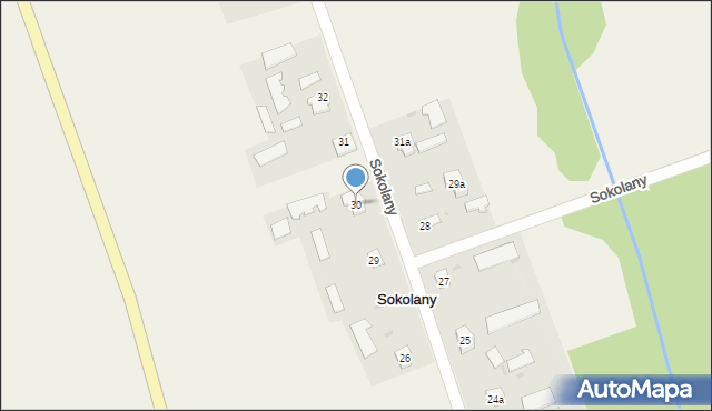 Sokolany, Sokolany, 30, mapa Sokolany