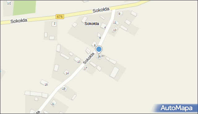 Sokołda, Sokołda, 15, mapa Sokołda