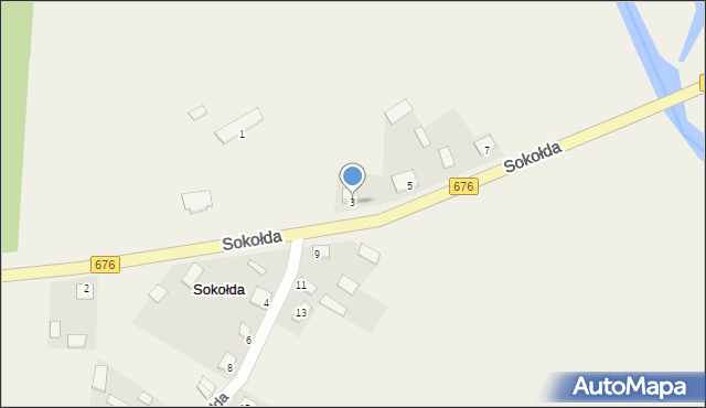 Sokołda, Sokołda, 3, mapa Sokołda