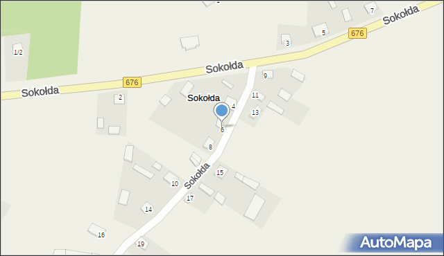 Sokołda, Sokołda, 6, mapa Sokołda