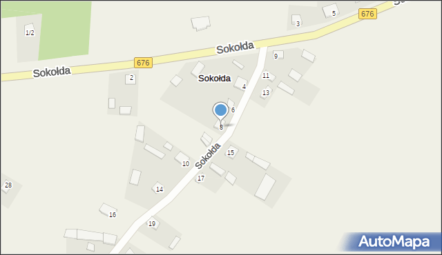 Sokołda, Sokołda, 8, mapa Sokołda