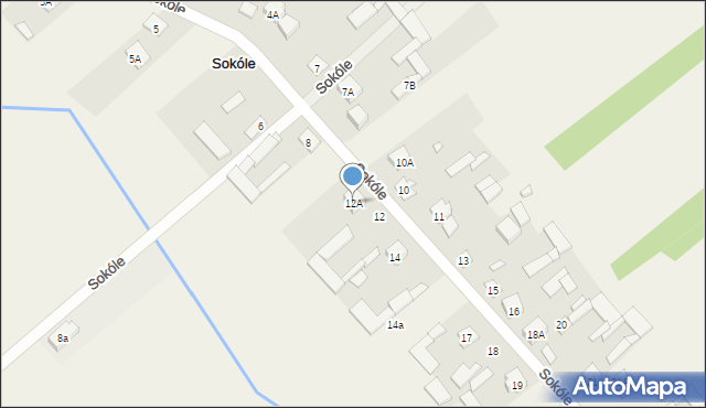 Sokóle, Sokóle, 12A, mapa Sokóle