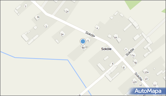 Sokóle, Sokóle, 5A, mapa Sokóle