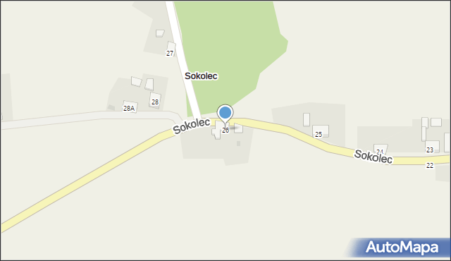 Sokolec, Sokolec, 26, mapa Sokolec