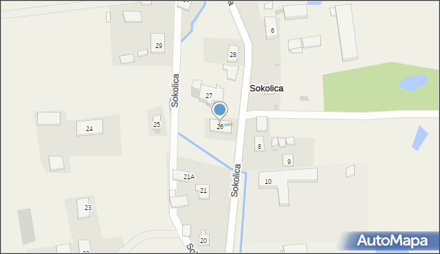 Sokolica, Sokolica, 26, mapa Sokolica