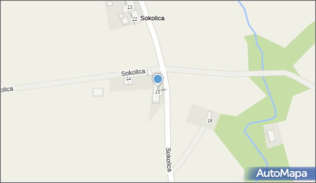 Sokolica, Sokolica, 13, mapa Sokolica