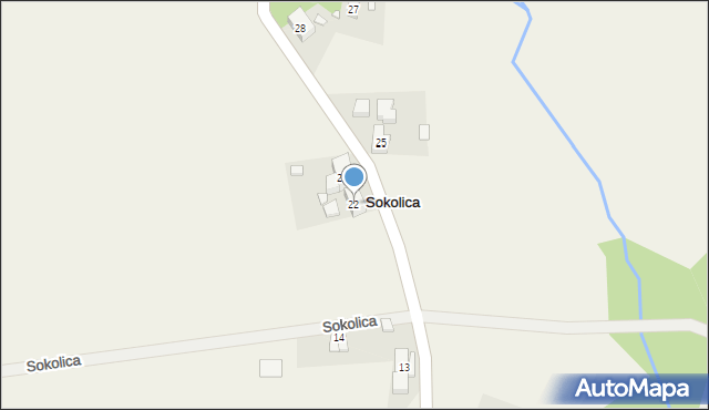 Sokolica, Sokolica, 22, mapa Sokolica