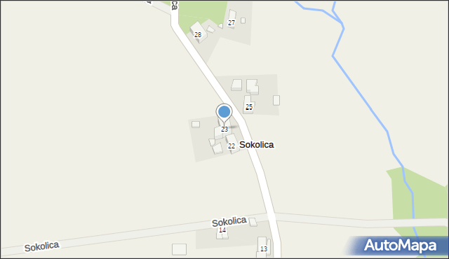 Sokolica, Sokolica, 23, mapa Sokolica