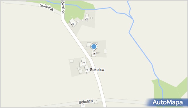 Sokolica, Sokolica, 25, mapa Sokolica