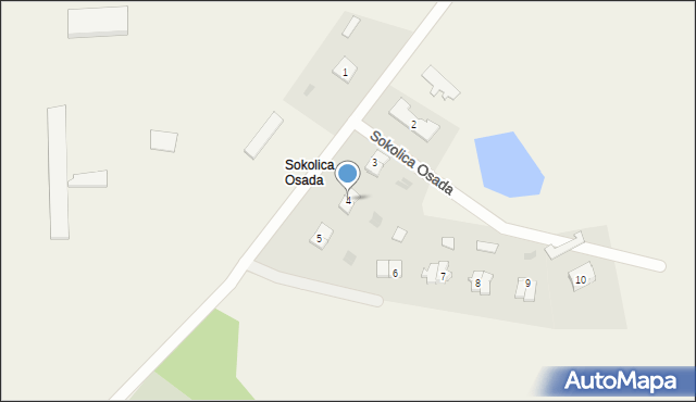 Sokolica Osada, Sokolica Osada, 4, mapa Sokolica Osada