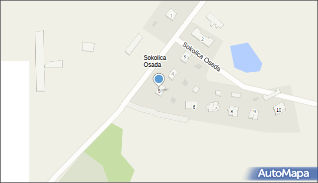 Sokolica Osada, Sokolica Osada, 5, mapa Sokolica Osada