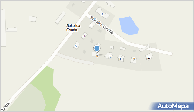 Sokolica Osada, Sokolica Osada, 6, mapa Sokolica Osada