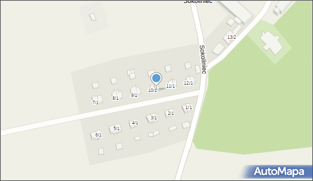 Sokoliniec, Sokoliniec, 10/2, mapa Sokoliniec