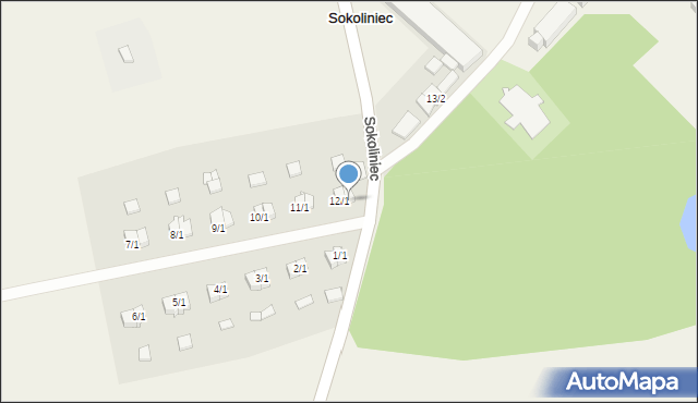 Sokoliniec, Sokoliniec, 12/2, mapa Sokoliniec