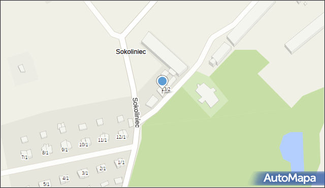 Sokoliniec, Sokoliniec, 14, mapa Sokoliniec