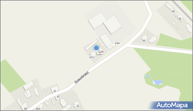 Sokoliniec, Sokoliniec, 43/3, mapa Sokoliniec