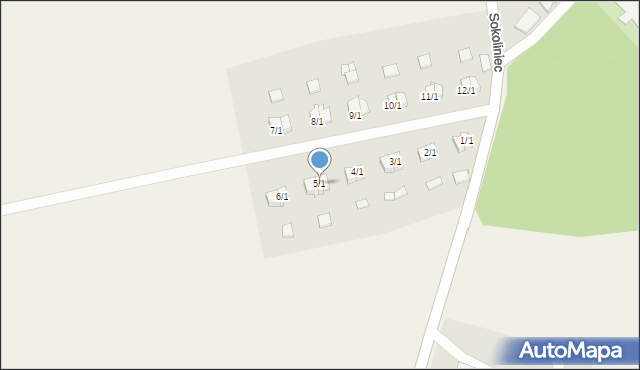 Sokoliniec, Sokoliniec, 5/1, mapa Sokoliniec