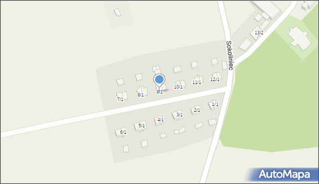 Sokoliniec, Sokoliniec, 9/1, mapa Sokoliniec