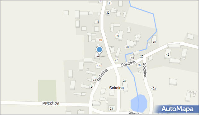 Sokolna, Sokolna, 11A, mapa Sokolna