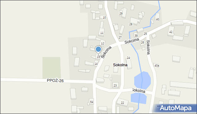 Sokolna, Sokolna, 13, mapa Sokolna