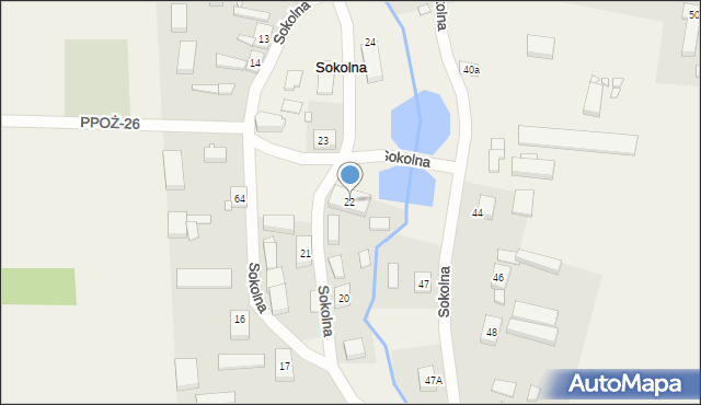 Sokolna, Sokolna, 22, mapa Sokolna