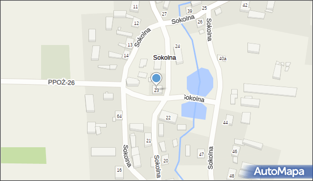 Sokolna, Sokolna, 23, mapa Sokolna