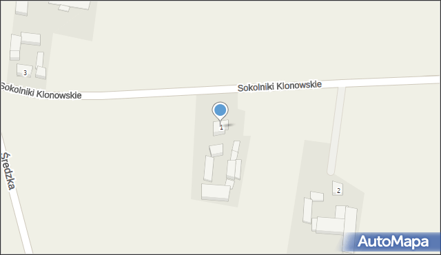 Sokolniki Klonowskie, Sokolniki Klonowskie, 1, mapa Sokolniki Klonowskie