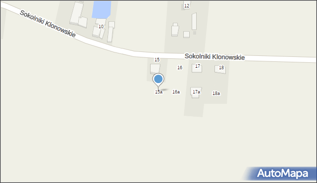 Sokolniki Klonowskie, Sokolniki Klonowskie, 15a, mapa Sokolniki Klonowskie