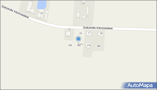 Sokolniki Klonowskie, Sokolniki Klonowskie, 16a, mapa Sokolniki Klonowskie