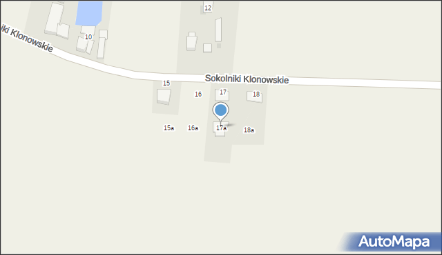 Sokolniki Klonowskie, Sokolniki Klonowskie, 17a, mapa Sokolniki Klonowskie