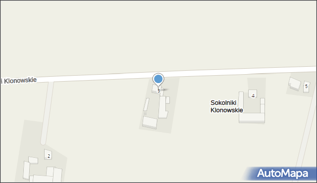 Sokolniki Klonowskie, Sokolniki Klonowskie, 3, mapa Sokolniki Klonowskie