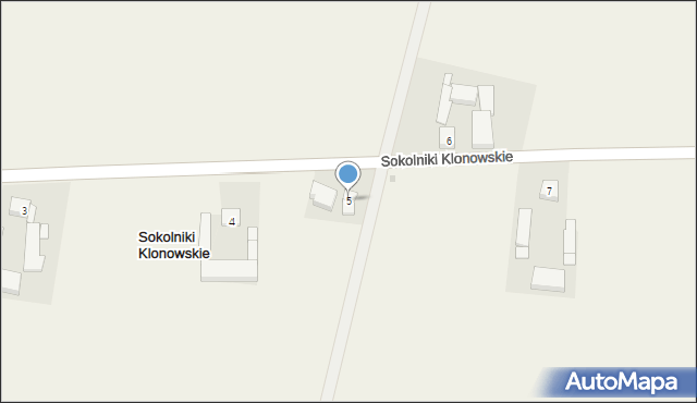 Sokolniki Klonowskie, Sokolniki Klonowskie, 5, mapa Sokolniki Klonowskie