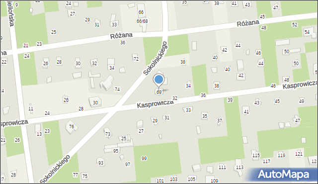 Sokolniki-Las, Sokolnickiego Gabriela, 69, mapa Sokolniki-Las