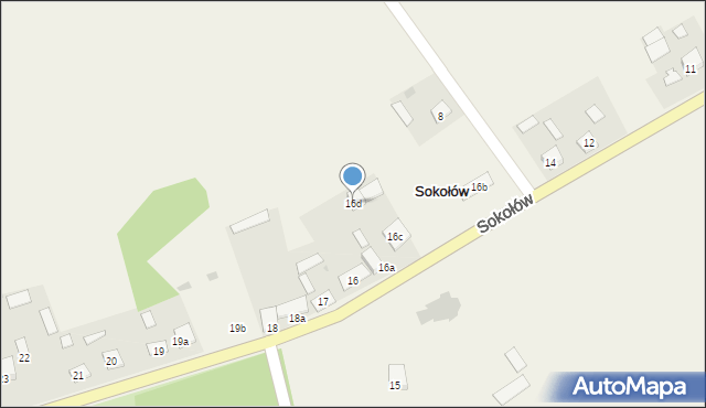 Sokołów, Sokołów, 16d, mapa Sokołów