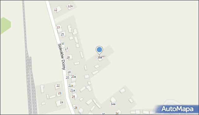 Sokołów Dolny, Sokołów Dolny, 34e, mapa Sokołów Dolny