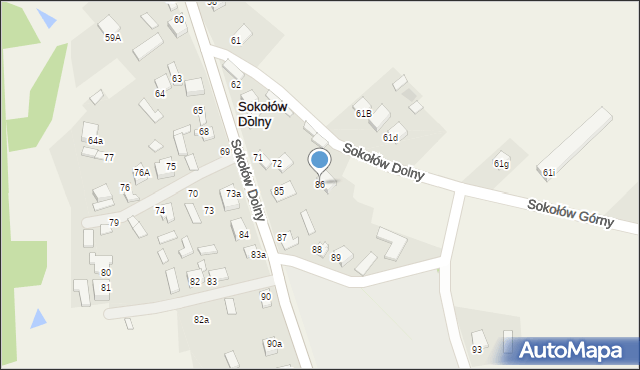 Sokołów Dolny, Sokołów Dolny, 86, mapa Sokołów Dolny