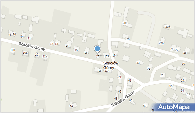 Sokołów Górny, Sokołów Górny, 17, mapa Sokołów Górny