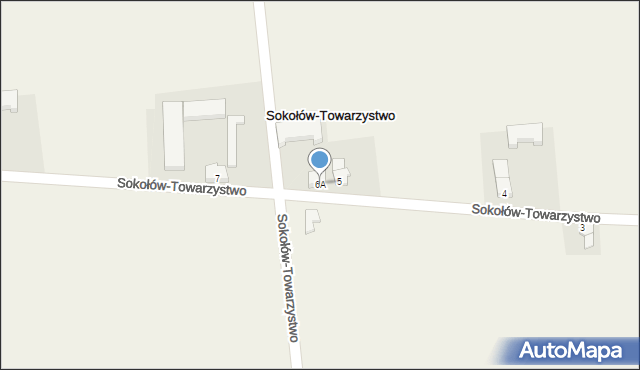 Sokołów-Towarzystwo, Sokołów-Towarzystwo, 6A, mapa Sokołów-Towarzystwo