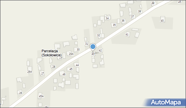 Sokołowice, Sokołowice, 43, mapa Sokołowice