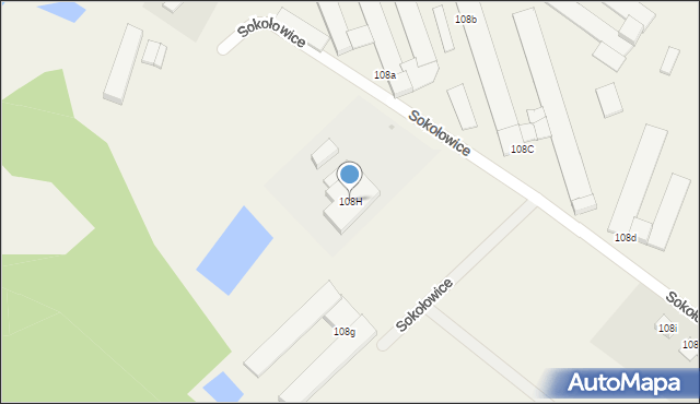 Sokołowice, Sokołowice, 108H, mapa Sokołowice