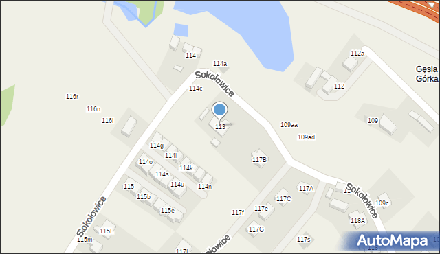 Sokołowice, Sokołowice, 113, mapa Sokołowice