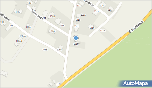 Sokołowice, Sokołowice, 131f, mapa Sokołowice