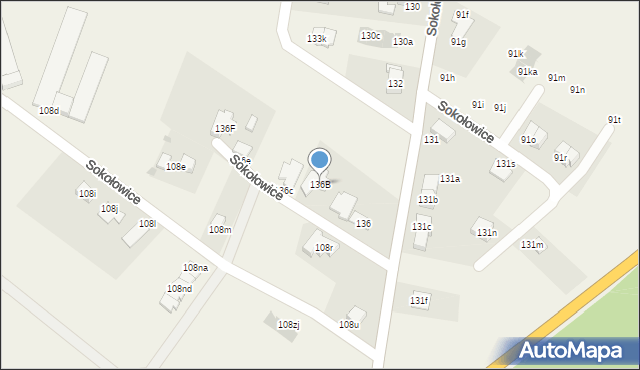 Sokołowice, Sokołowice, 136B, mapa Sokołowice