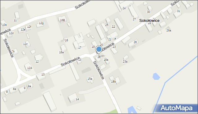 Sokołowice, Sokołowice, 18, mapa Sokołowice
