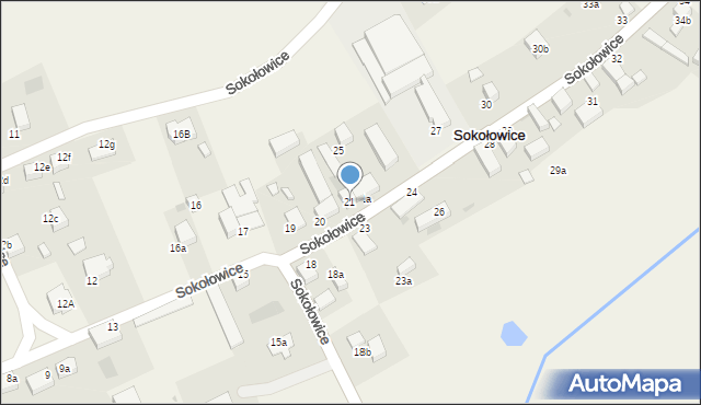 Sokołowice, Sokołowice, 21, mapa Sokołowice